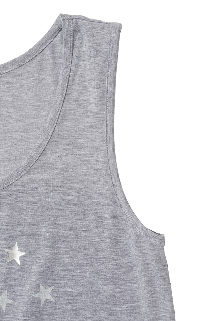 STAR-PATTERNED RUFFLE ONE-PIECE (GREY) : THE MUSEUM VISITOR