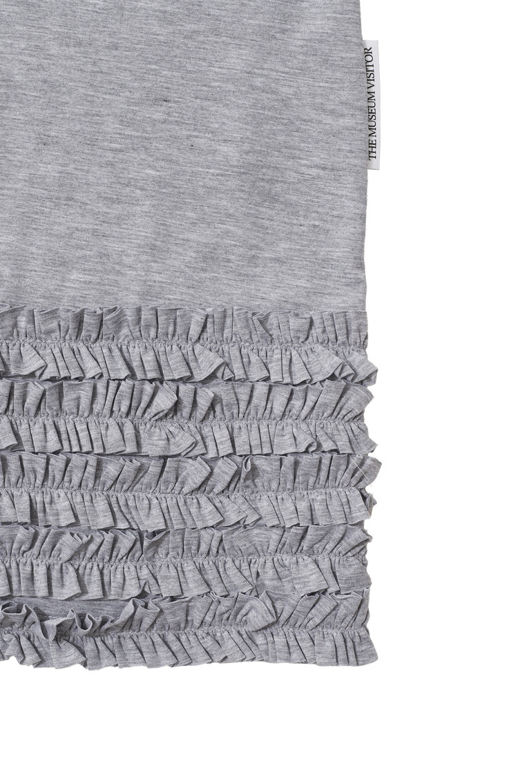 【THE MUSEUM VISITOR】人気 STAR-PATTERNED RUFFLE ONE-PIECE STAR-PATTERNED RUFFLE ONE-PIECE (GREY) : THE MUSEUM VISITOR