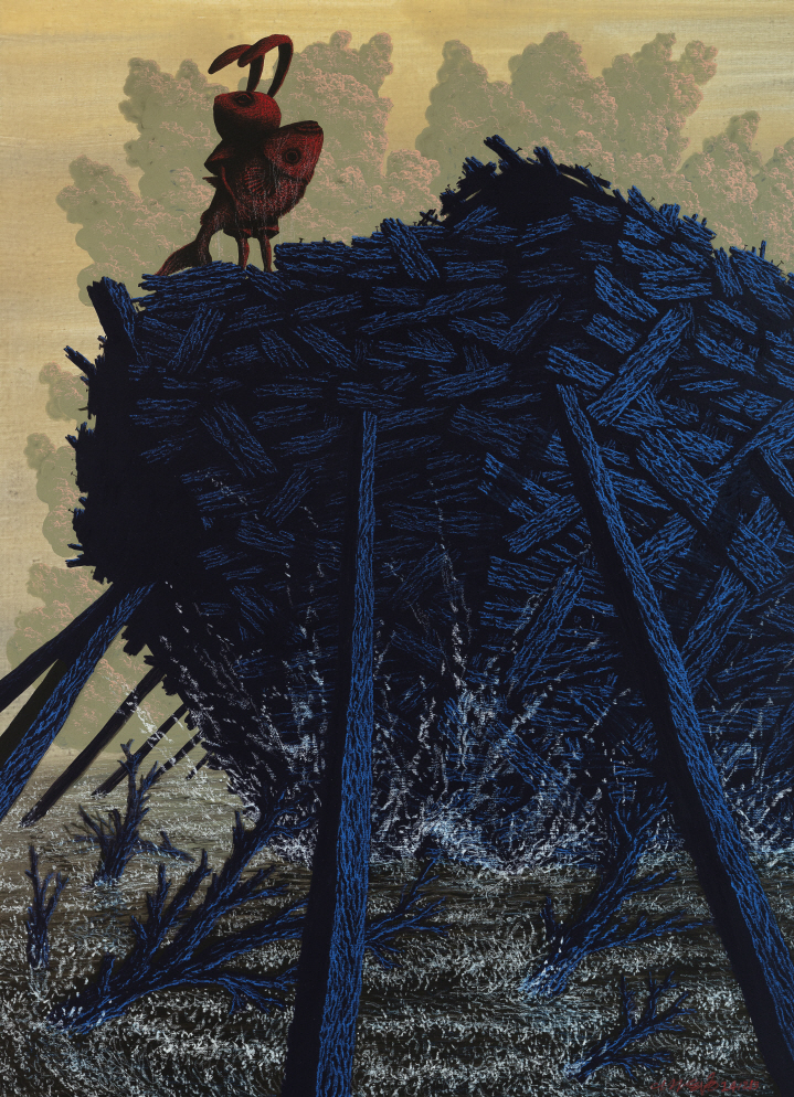 Maquerade_Pieta7/Acryic , Oilpastel on Canvas/70*100