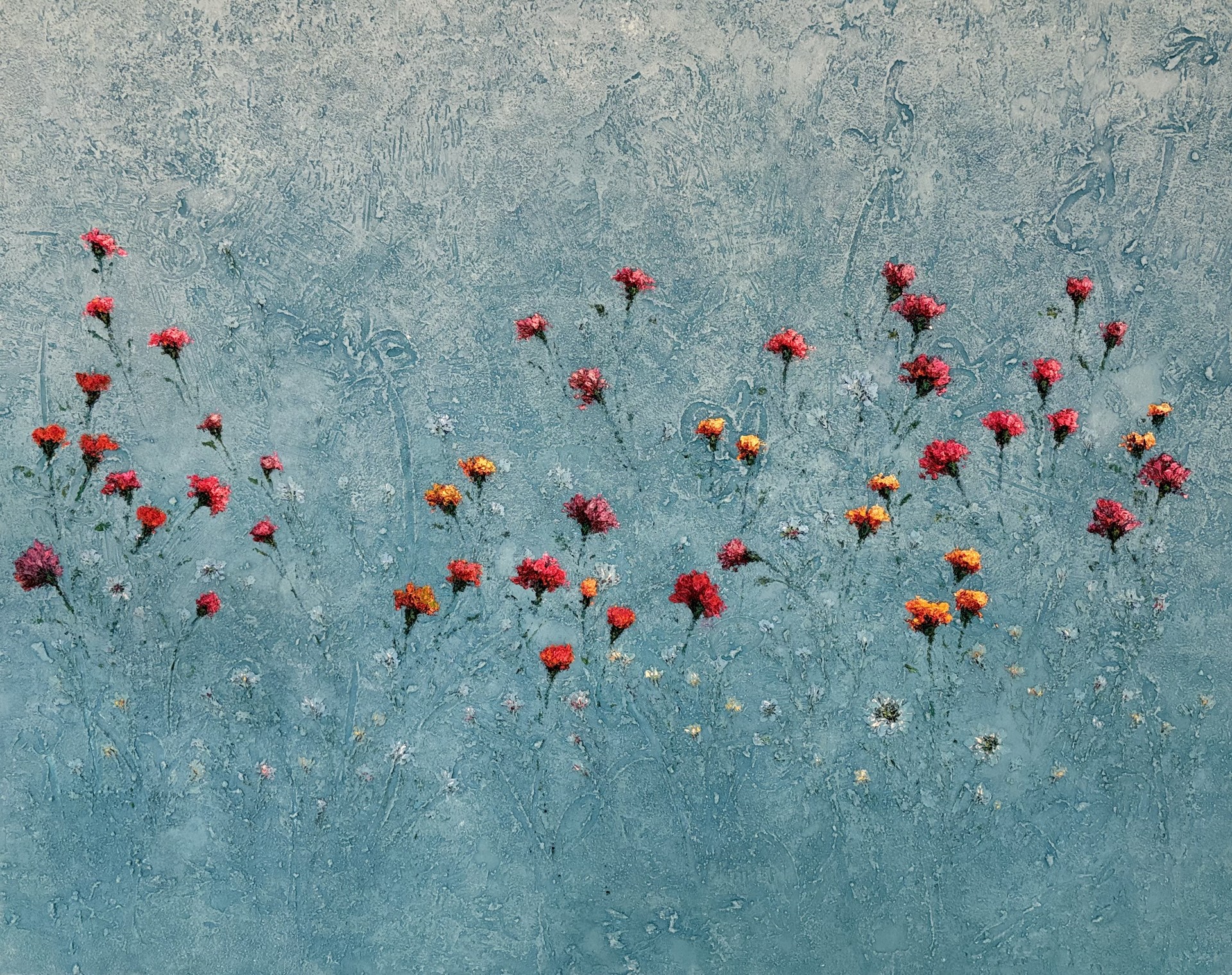 <br><b style="font-size:20px;">조귀옥 / 내 안의 야생화(Wildflowers Inside of Me)</b><br>162.2 x 130.3 cm<br>Oil, Acrylic on Canvas<br>2023