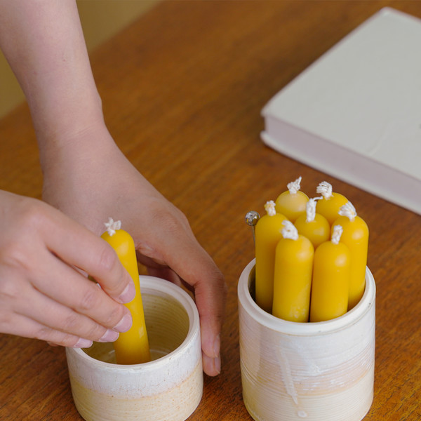 Beeswax Candle Set : honeyflamingo.japan