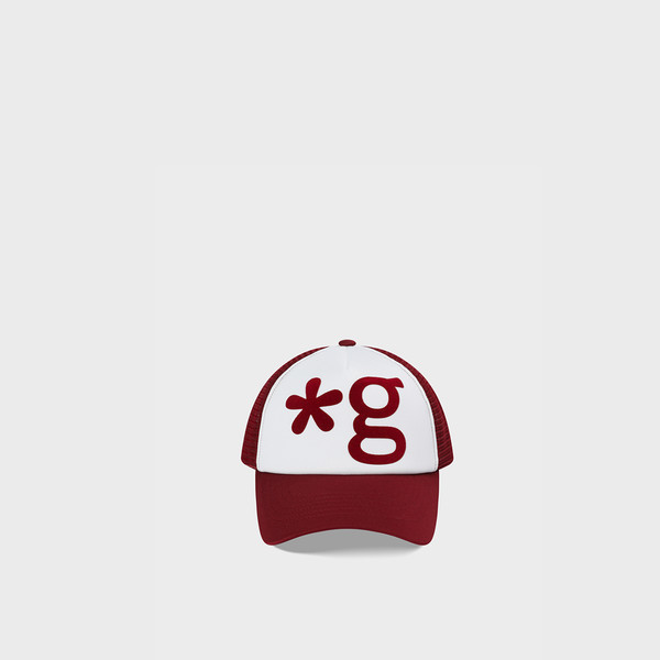 ＊韓国＊［grunden］TEXTURE LOGO TRUCKER CAP BURGUNDY GRUNDEN 글런든 TEXTURE LOGO TRUCKER CAP (BURGUNDY)