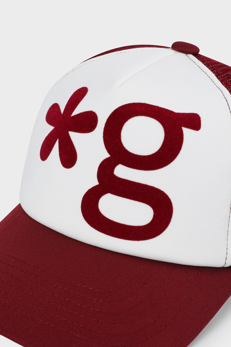 ＊韓国＊［grunden］TEXTURE LOGO TRUCKER CAP BURGUNDY GRUNDEN 글런든 TEXTURE LOGO TRUCKER CAP (BURGUNDY)