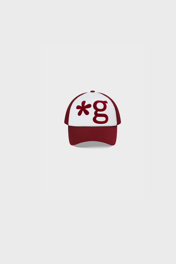 ＊韓国＊［grunden］TEXTURE LOGO TRUCKER CAP BURGUNDY GRUNDEN 글런든 TEXTURE LOGO TRUCKER CAP (BURGUNDY)