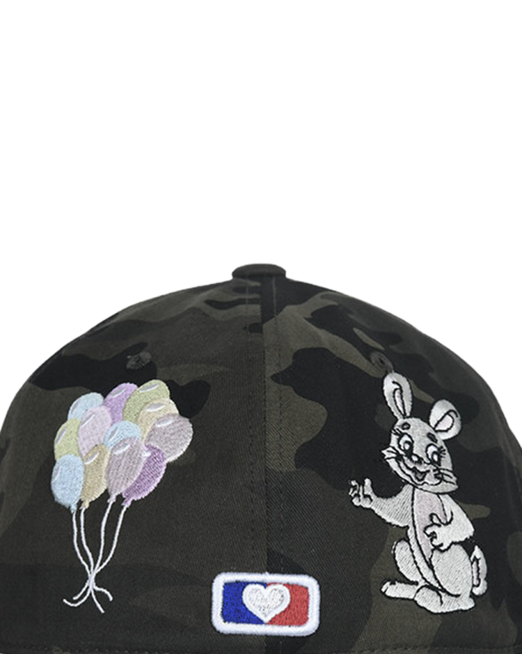RABBIT EMBROIDERY CAP (CAMO) : THE MUSEUM VISITOR