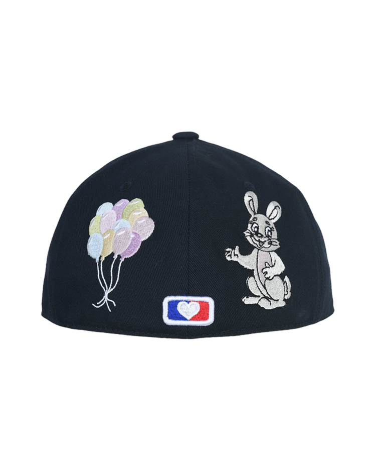 【THE MUSEUM VISITOR】 RABBIT EMBROIDERY CAP /追跡付 RABBIT EMBROIDERY CAP (DEEP NAVY) : THE MUSEUM VISITOR