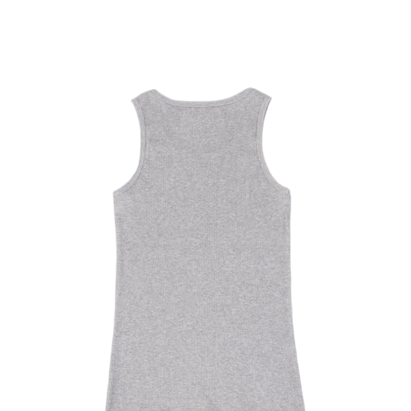HEART PRINTED SLEEVELESS (GREY) : THE MUSEUM VISITOR