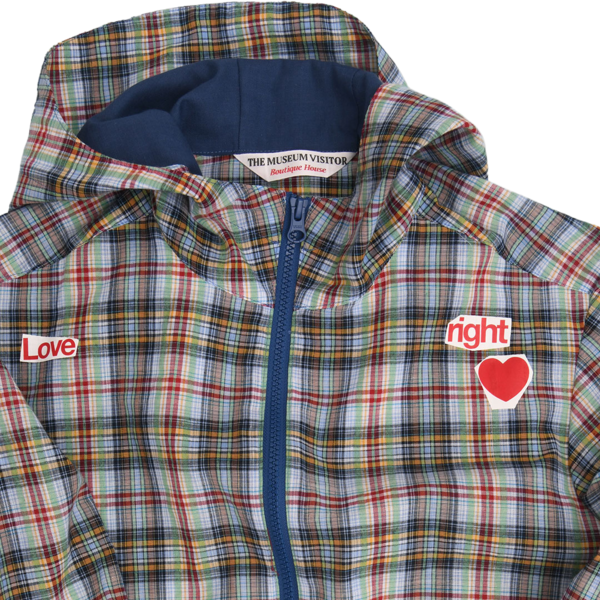 【THE MUSEUM VISITOR】LOVE CHECK PUFFED JACKET LOVE CHECK JACKET : THE MUSEUM VISITOR