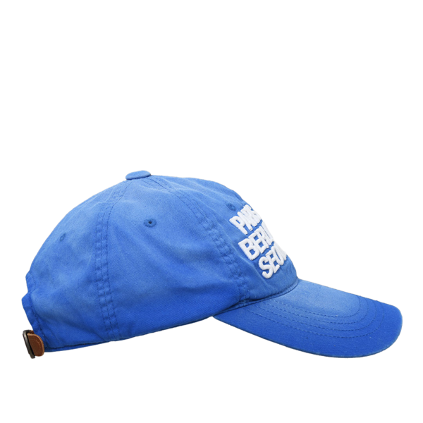 SMILE LOGO WASHED BALLCAP (BLUE) : THE MUSEUM VISITOR