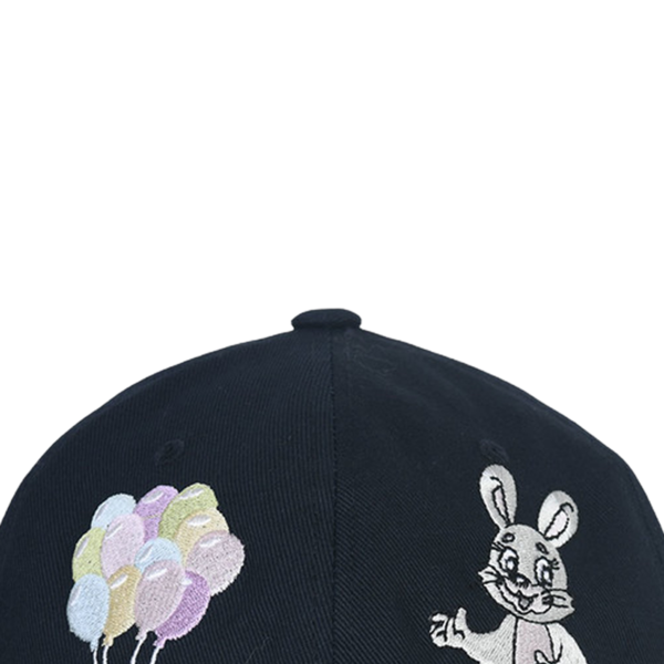 RABBIT EMBROIDERY CAP (DEEP NAVY) : THE MUSEUM VISITOR