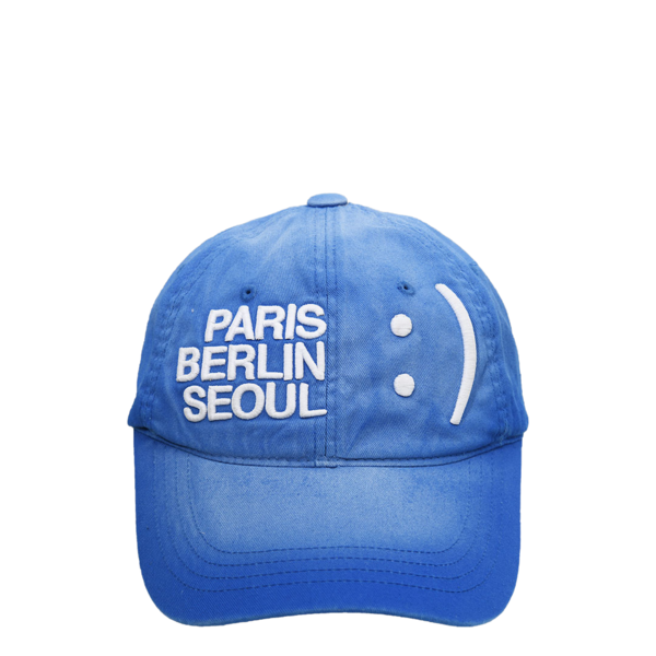 ★THE MUSEUM VISITOR★ SMILE LOGO WASHED BALLCAP BLUE 13438 SMILE LOGO WASHED BALLCAP (BLUE) : THE MUSEUM VISITOR