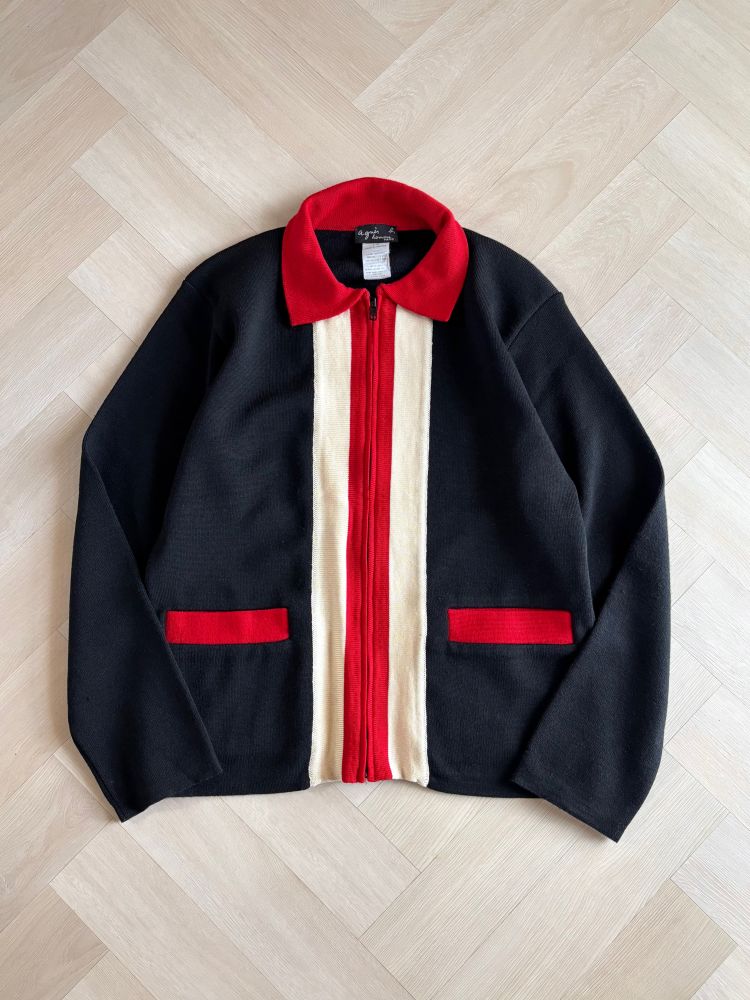 agnes b homme knit zip up 90s : athoce seoul