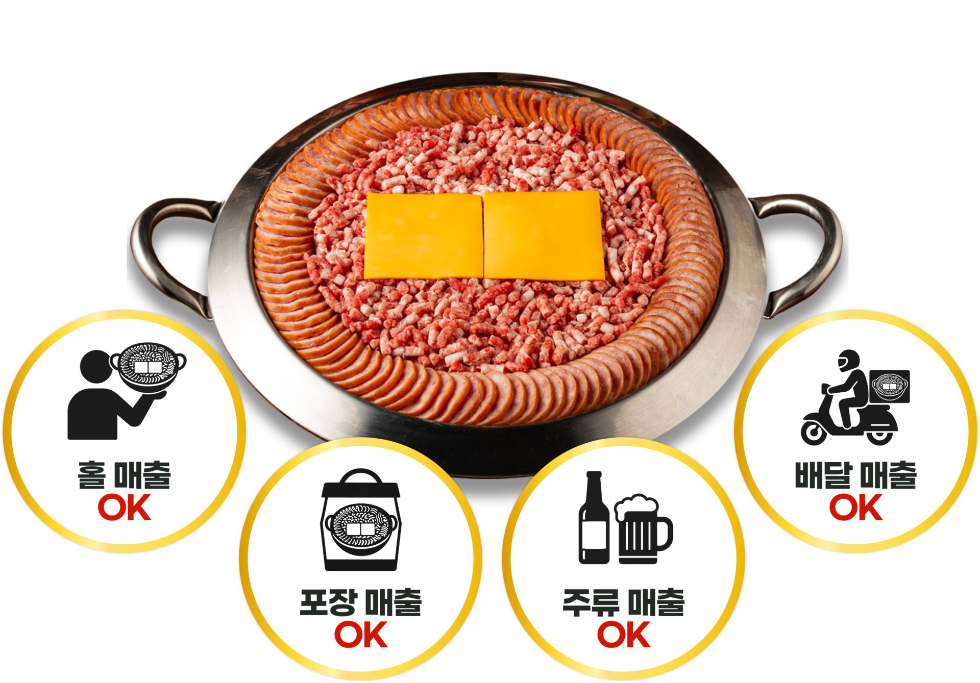 홀 매출, 포장 매출, 주류 매출, 배달 매출