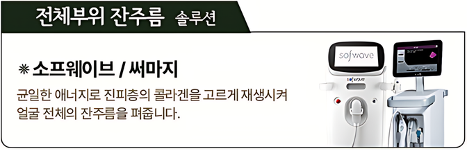 전체부위 잔주름 솔루션 소프웨이브 / 써마지
