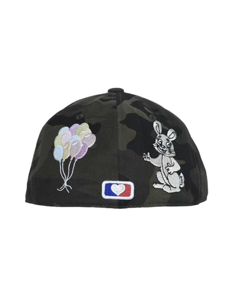 [THE MUSEUM VISITOR]★韓国人気★RABBIT EMBROIDERY CAP THE MUSEUM VISITOR RABBIT EMBROIDERY CAP (BLACK) 全封帽