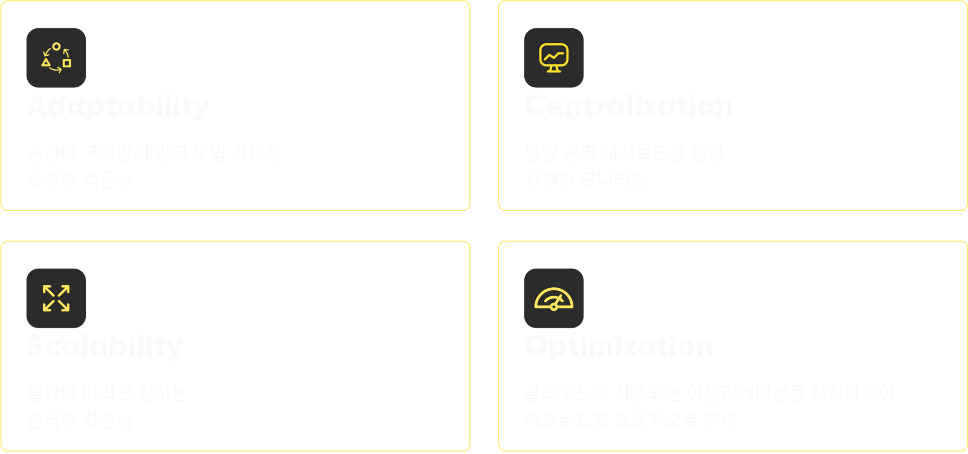 NET 을 선택하는 이유 유연한 적응성, 간편한 모니터링, 편리한 확장성, 효율적인 관리
