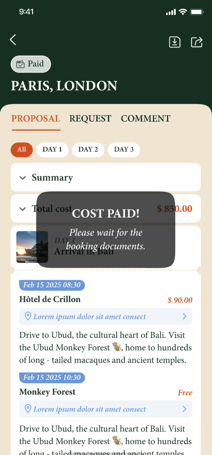 <br> <p style="text-align: center; line-height: 1;">   <span style="font-family: SUIT-Regular, sans-serif; font-size: 15px; color: rgb(225, 73, 8);"><strong>08.&nbsp;</strong></span>   <span style="font-size: 15px;"><span style="font-family: SUIT-Regular, sans-serif; color: rgb(23, 22, 21);"><strong>Final Confirmation</strong></span></span> </p> <p style="text-align: center; line-height: 1;">   <span style="font-size: 15px;"><span style="font-family: SUIT-Regular, sans-serif; color: rgb(23, 22, 21);">Everything’s ready to go.</span></span> </p> <p style="text-align: center; line-height: 1;">   <span style="font-size: 15px;"><span style="font-family: SUIT-Regular, sans-serif; color: rgb(23, 22, 21);"><strong>All that’s left is the journey itself.</strong></span></span> </p>