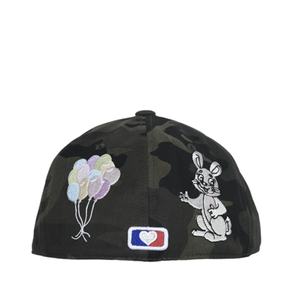 キャップ [THEMUSEUMVISITOR] RABBIT EMBROIDERY CAP THE MUSEUM VISITOR】 RABBIT EMBROIDERY CAP (CAMO) (THE
