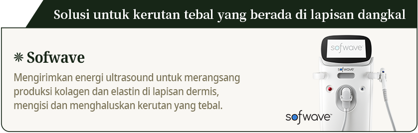 Solusi untuk kerutan tebal yang berada di lapisan dangkal_Sofwave