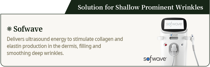 Solution for Shallow Prominent Wrinkles[Sofwave]