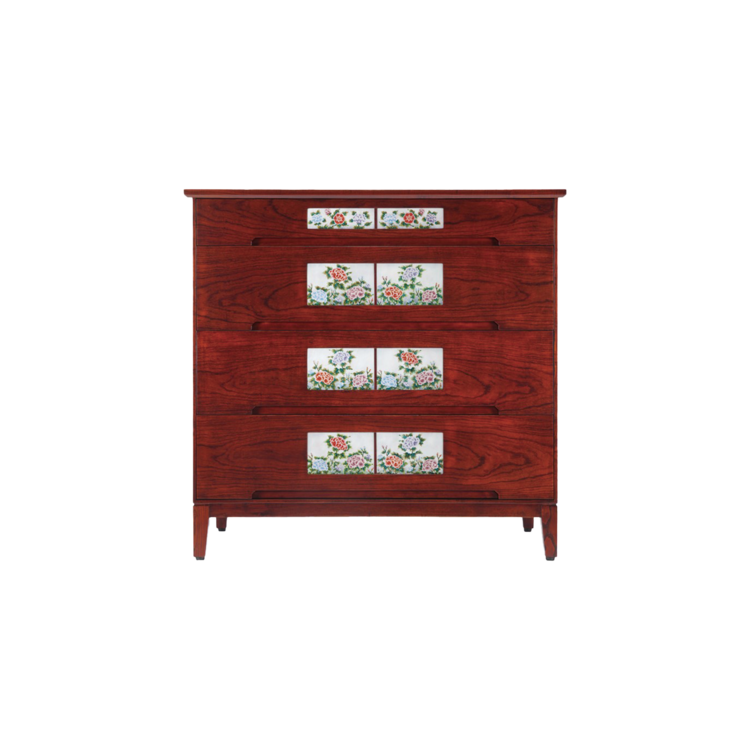 Peony box of drawers 4 Dan raw lacquer