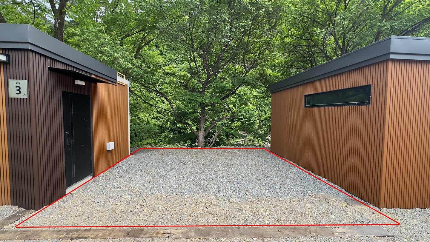 가평 캠핑장 스테이지 캠핑앤풀빌라의 사이트3을 소개합니다.