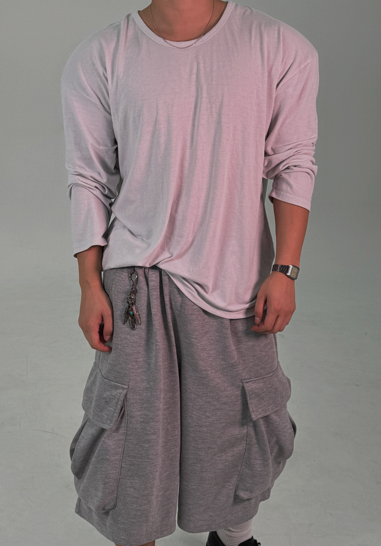 U-Neck Long T (White) : CRUV 크루브