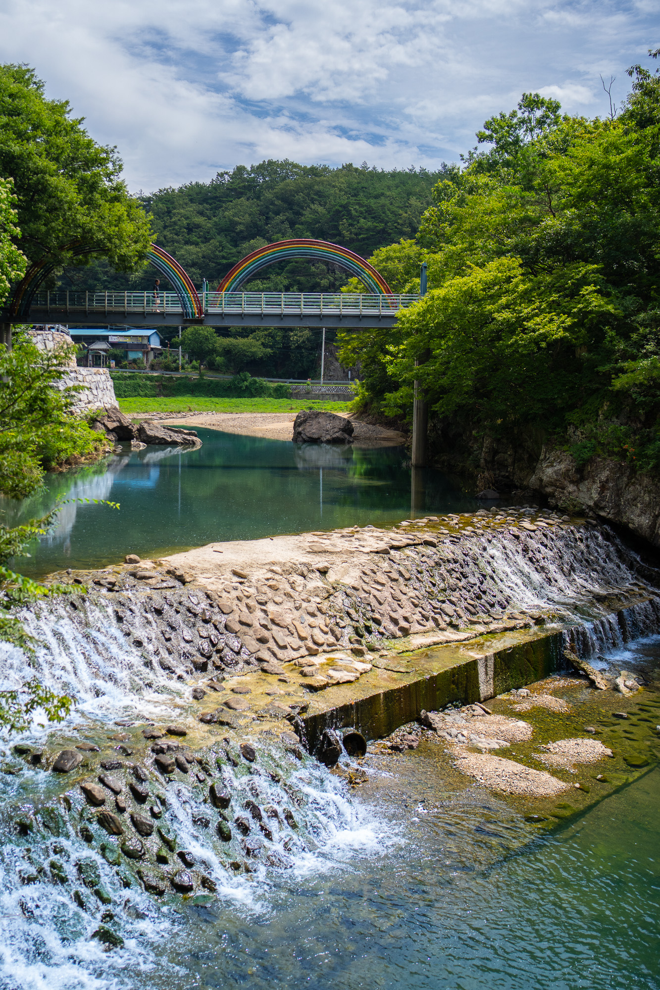 뜨거운 햇빛아래 빙계계곡
