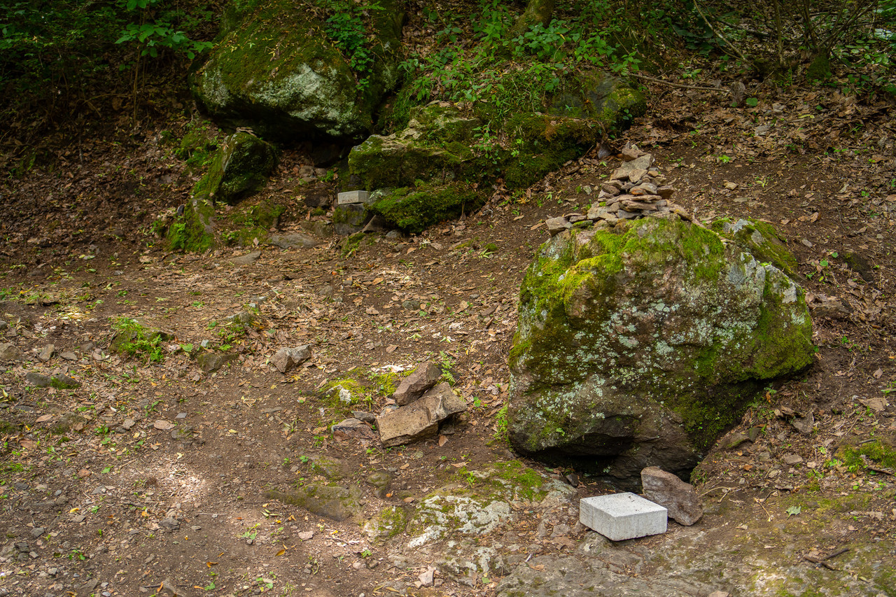 풍혈을 즐길수 있는 대리석 의자