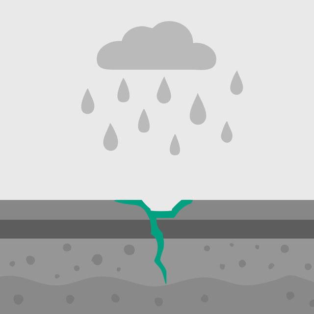 균열로 수분침투