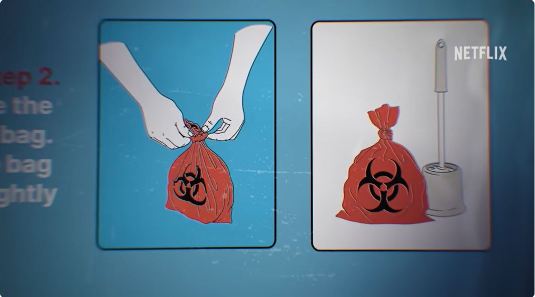 <span class="Caption_font" style="font-size:14px; color:#545454;">문제의 빨간 봉투. 출처: Netflix 공식 예고편 갈무리</span>