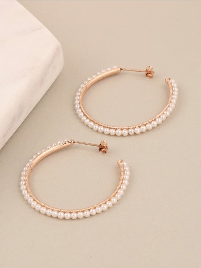 Gold Wheel Hoop Earrings