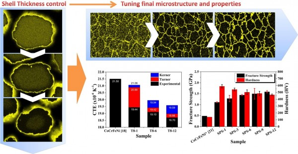 Thickness control of TiN network in CoCrFeNi matrix composite with ...