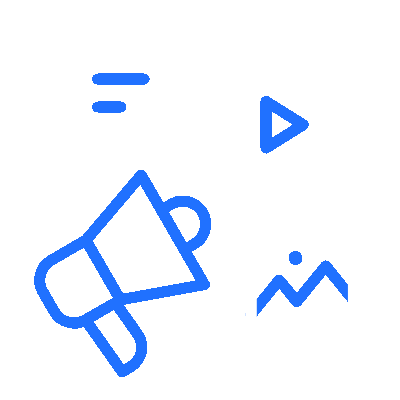 소셜 및 콘텐츠 마케팅 아이콘