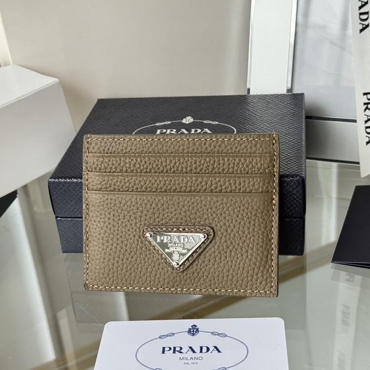 프라다 삼각로고 레더 카드지갑