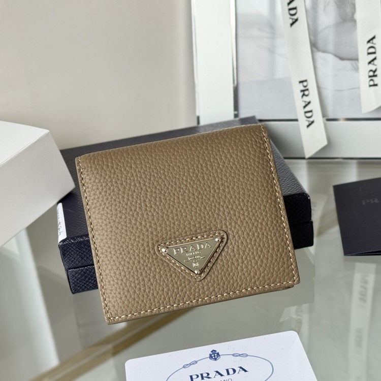 프라다 삼각로고 레더 카드 반지갑