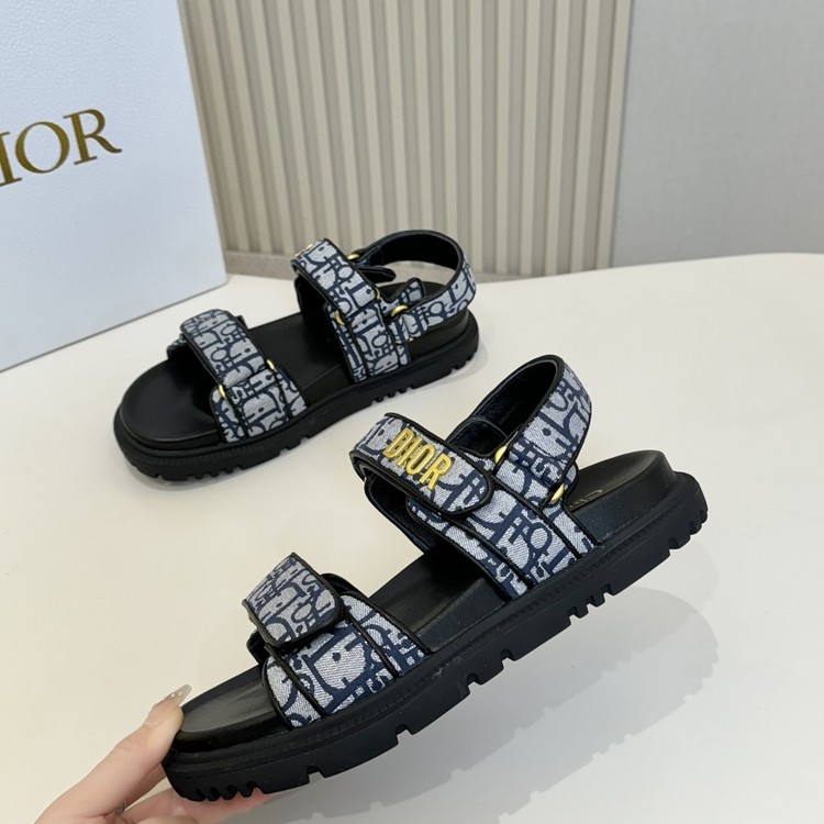 디올 액트 밸트 에크루 샌들