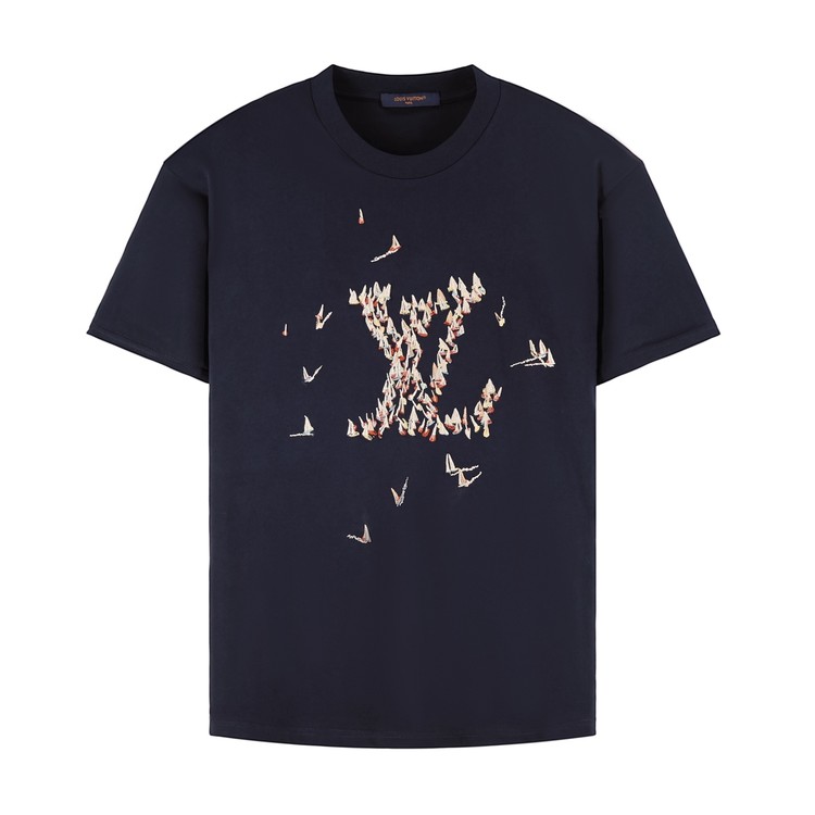 루이비통 엠브로이더드 코튼 티셔츠