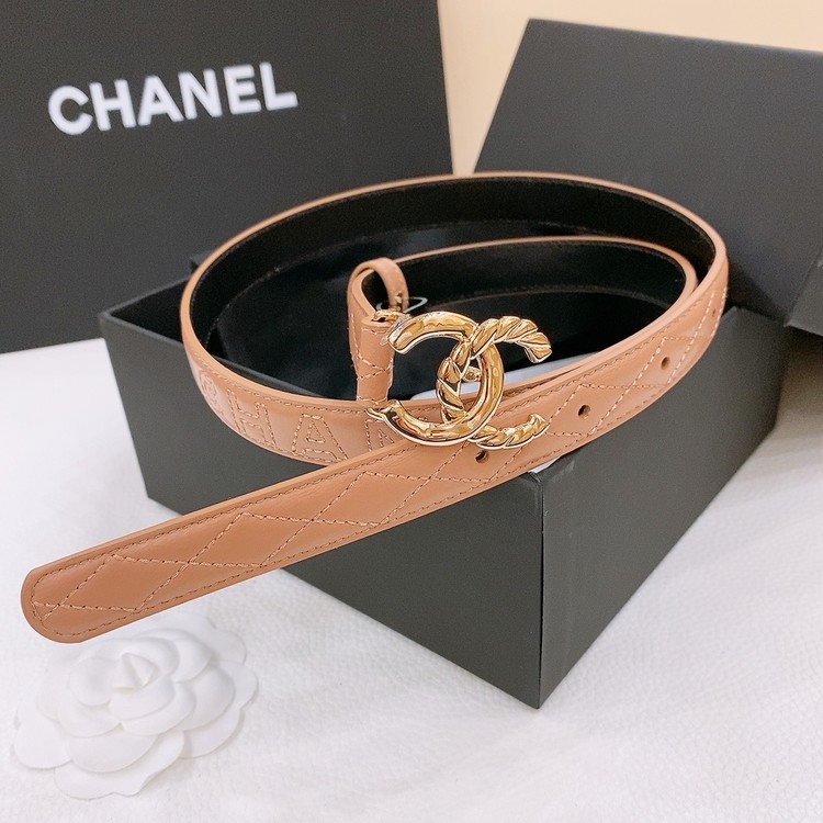 샤넬 CC  레더  벨트