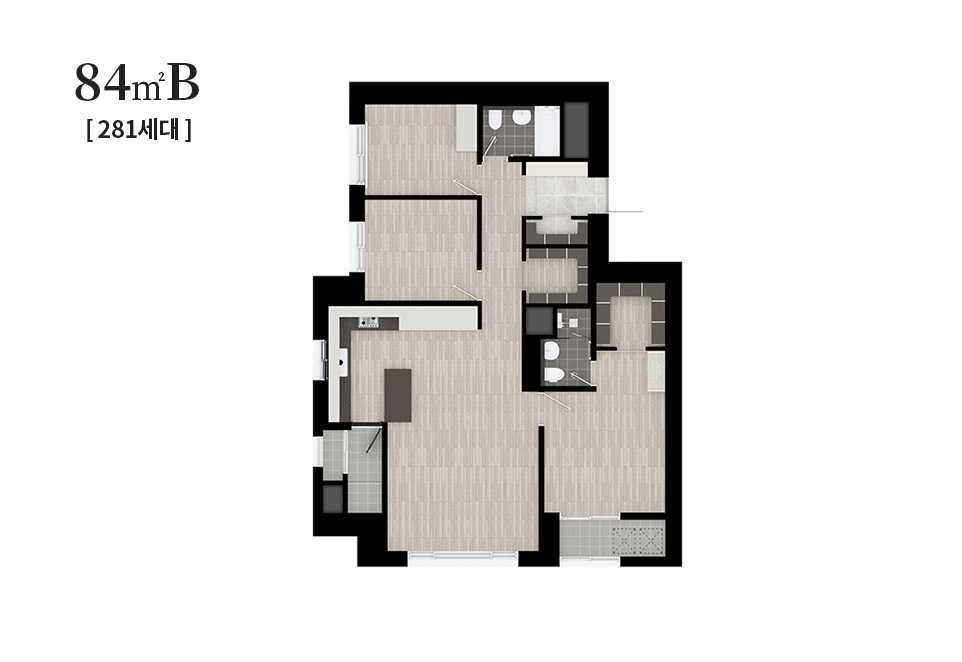 동래반도유보라 84b 타입 설계도 이미지