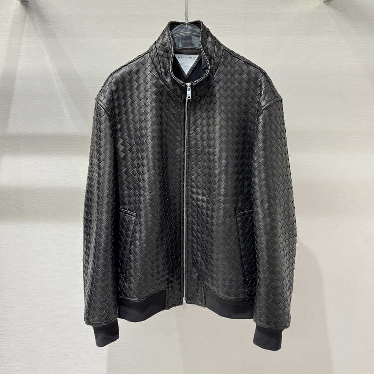 보테가 베네타 인트레치아토 레더 자켓
