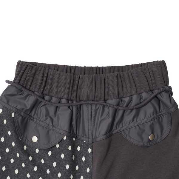 DOT MIXED MAXI SKIRT (CHARCOAL) : THE MUSEUM VISITOR