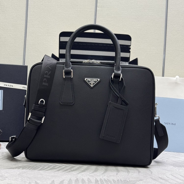 프라다 사피아노 가죽 브리프케이스 2VE022