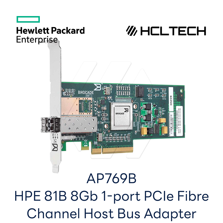 AP769B HPE 81B 8Gb 1-port PCIe Fibre Channel HBA : 에이치씨엘테크