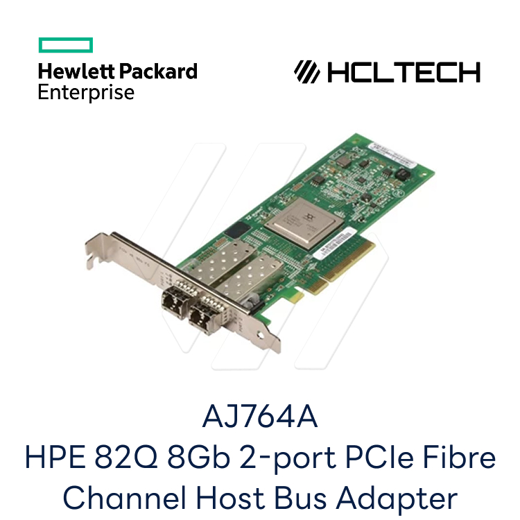 AJ764A HPE 82Q 8Gb 2-port PCIe Fibre Channel HBA : 에이치씨엘테크