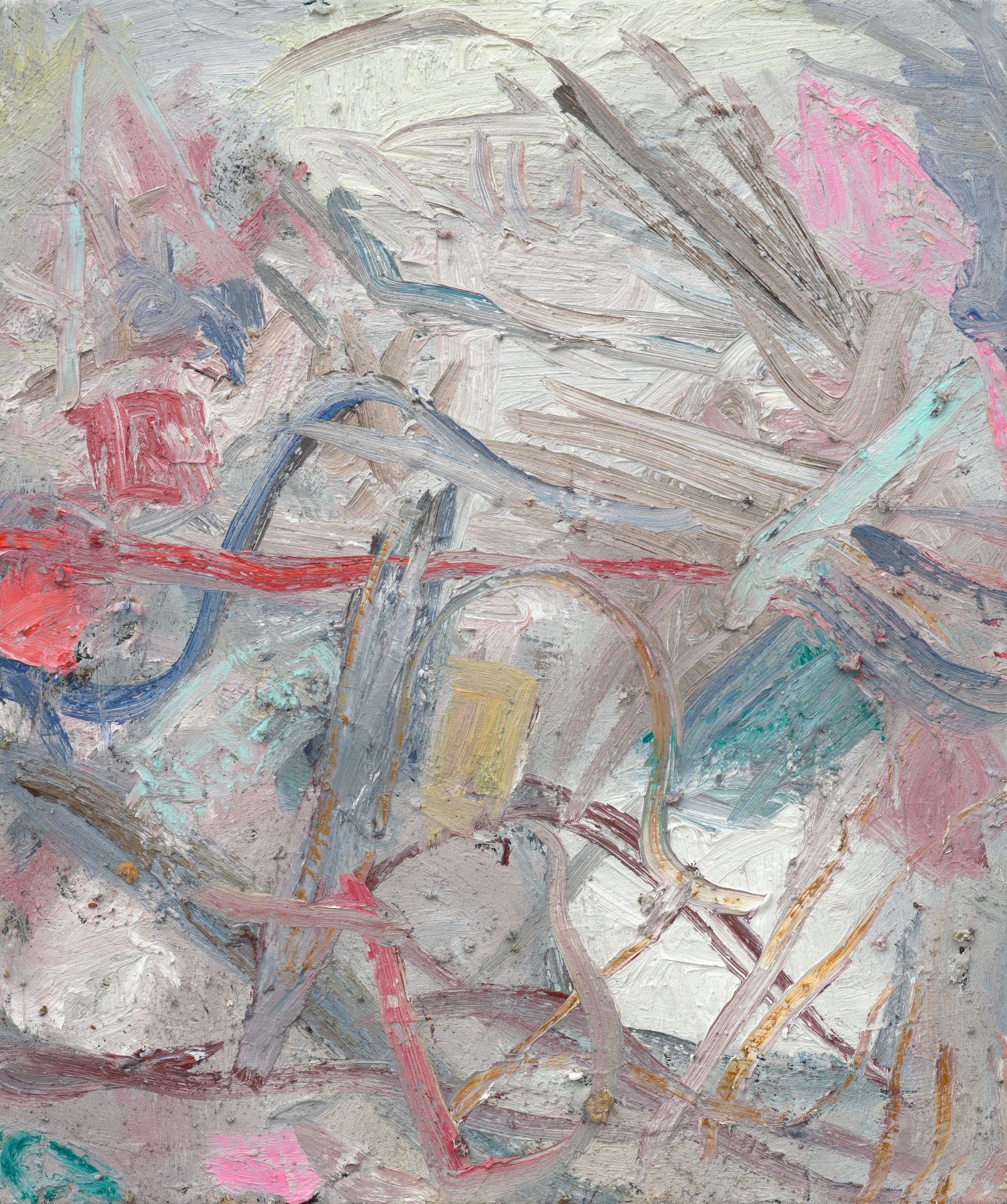 <div style="font-size:0.875em; margin-top:0.5rem;">  Demolition - South Facing, Penfold Street, 6th April 2025, 2025, oil and debris on polyester, 60x50cm </div>