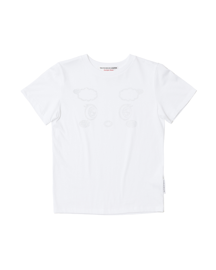 The Museum Visitor Tシャツ ホワイト THE MUSEUM VISITOR MULTI STAR SPRAYED T-SHIRTS WHITE (THE
