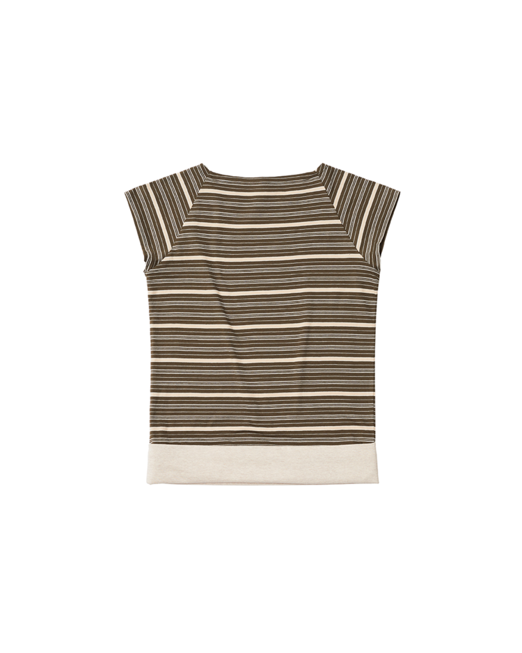 STRIPED STAR-PATTERNED T-SHIRT (KHAKI) : THE MUSEUM VISITOR