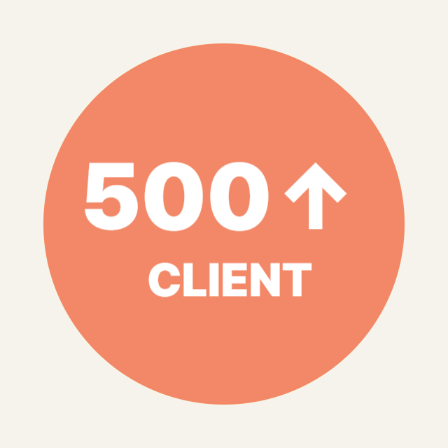 500명 이상 고객 이용 증가를 나타내는 인포그래픽