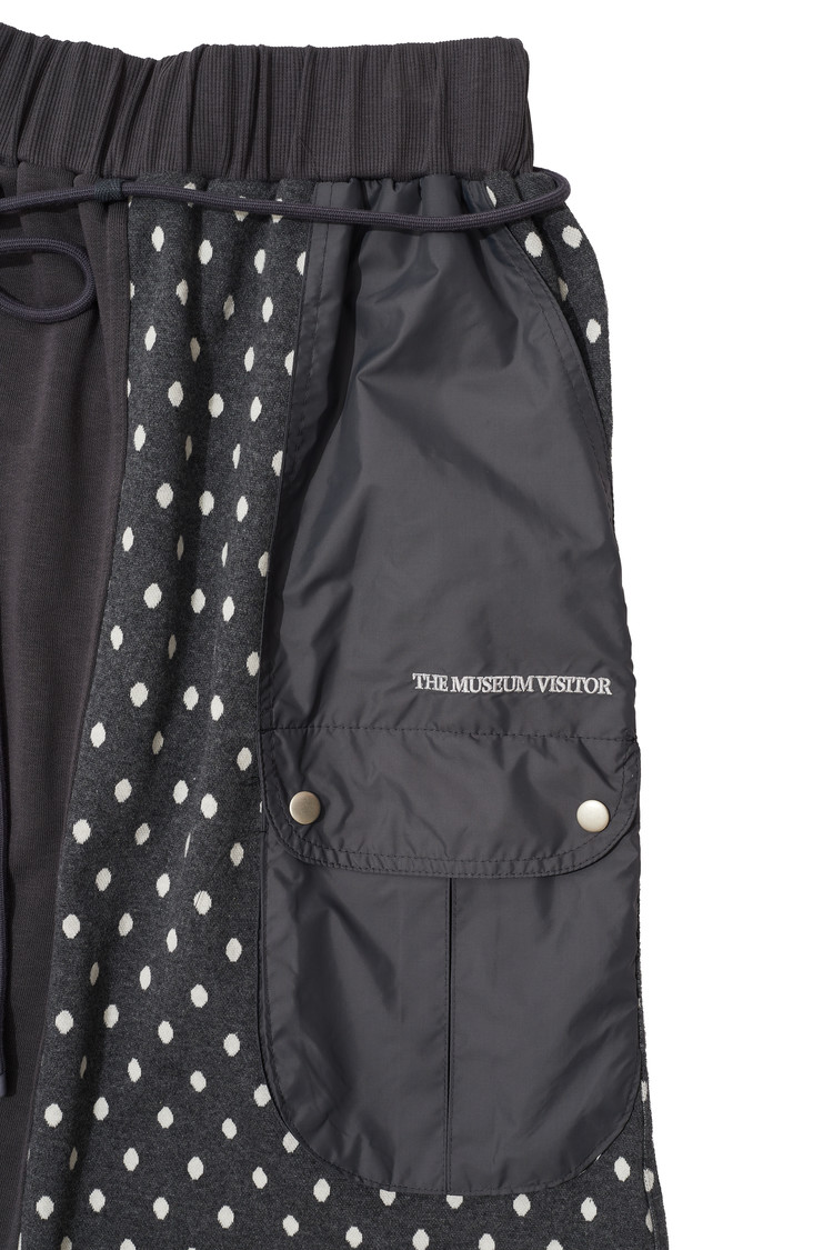 THE MUSEUM VISITOR★韓国★人気 DOT MIXED MAXI SKIRT スカート DOT MIXED MAXI SKIRT (CHARCOAL) : THE MUSEUM VISITOR